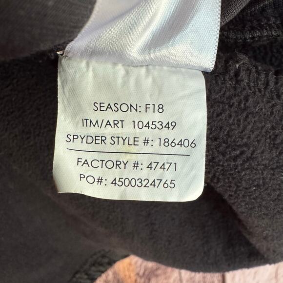 Spyder Sweater Fleece Full Zip Jacket Black Outdoor Ski Athleisure Men's XL - Picture 8 of 9